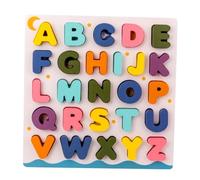 TOYANDONA Alphabet Cognitive Building Blocks Early Learning Educational Stacker for Boys and Colorful Puzzle for Shape and Letter Recognition Safe Hand Grasping Activity