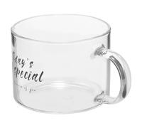 TOYANDONA Alphabet Glass Cup Glass Mug with Handle Large Capacity Office and On-the-go Use