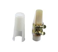 TOYANDONA Alto Saxophone Head Ligature with Free Performance Feature White Resin Replacement for Saxophone Accessories for Music-making
