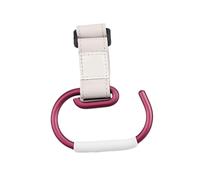 TOYANDONA Aluminium Alloy Stroller Hooks for Bags and Keys, Sturdy Pram Accessory with Pu Strap, Convenient Hanging Hook for Bikes and Wheelchairs, for New Parents to Release Burden