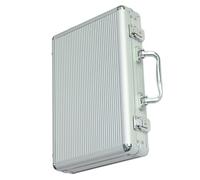 TOYANDONA Aluminum Poker Chips Carrying Case with Handle 200Pcs Capacity Thickened Metal Storage Box for Texas Hold’Em Baccarat Blackjack Card Games