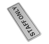 TOYANDONA Aluminum Staff Only Sign Decor with Easy Installation and Visible Display, Silver Rectangle Metal Employee Only Plaque for Professional Office or Retail Door Sign