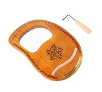 TOYANDONA Ancient Style Lyre Harp Metal Strings Handheld Harp String Instrument for Mid East Beginner Friendly
