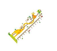 TOYANDONA Animal Design Adhesive Height Chart Sticker Removable PVC Growth Chart Giraffe Monkey Design Wall Decal for Kindergarten Living Decor