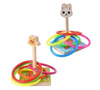 TOYANDONA Animal Design Ring Toss Game Kindergarten Educational Tool for Developing Fine Motor Skills and Hand Eye Coordination Lightweight and Portable Fun for Includes Durable Random Color