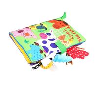 TOYANDONA Animal Tail Cloth Book for Babies Sturdy Soft Educational Book Animal Tails Sensory Play for Toddlers for Early Learning and Interactive Storytime