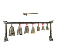 TOYANDONA Antique Alloy Chimes Ornament with Delicate Pattern Design, Sound and Not Easy to Deform, Small Desktop Chime Decor for Home Decoration or Desktop Decorative Supply