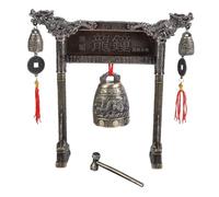 TOYANDONA Antique Alloy Pendulum Clock with Hammer Retro Feng Shui Home and Office Fortune Ornament Porch and Desktop Table Decoration