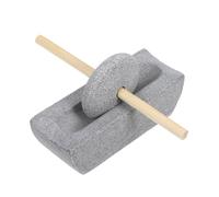 TOYANDONA Antique Style Stone Spice Smasher Small Tea Grinder Hand Crank Mill with Handle Traditional Chinese Craftsmanship for Grain Coffee Beans and Tea Leaves