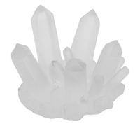 TOYANDONA Aquarium Crystal Stone Ornament Large White Crystal Pillar Fish Tank Decor Accessory Resin Miniature Cluster for Desktop Aquarium and Fairy Garden