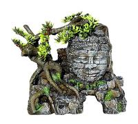 TOYANDONA Aquarium Landscape Ornament Simulation Buddha Castle Hiding Cave for Fish Shelter Durable Craft for Freshwater and Saltwater Tanks Enhances Visual Appeal and Provides Safe Hiding
