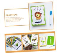 TOYANDONA Arabic Words Flash Cards for Educational Cognitive for Early Learning Preschool Sensory Cards Hand-eye Coordination Development