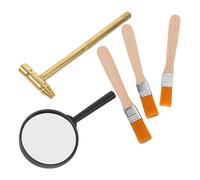 TOYANDONA Archaeology Dig Kit for Educational Excavation Set with Hammer Brush Magnifier Stem for Boys Realistic Design Motor Skill Development Family Bonding