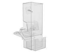 TOYANDONA Automatic Bird Feeder for Budgie and Parrot with Large Capacity Acrylic Material and Self-sliding Design, Practical Arc-shaped Feeding Box Suitable for Cage Use