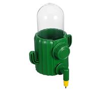 TOYANDONA Automatic Bird Water Dispenser Cactus Design Watering Bottle for Parakeets Pigeons Small Animals Spill-resistant Plastic Feeder with Water Conservation for Cage Use