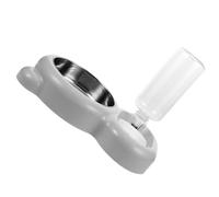 TOYANDONA Automatic Cat Water Dispenser with Elegant Gray Stainless Steel Bowl Slow Eating Pet Food and Water Feeder Durable Multi Cat Household Bowl with Bottle for Easy Monitoring and