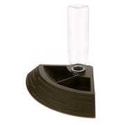 TOYANDONA Automatic Reptile Waterer and Food Feeder Bowl, Medium Titanium Plastic Tortoise Water Dispenser with Triangular Design for Lizards, Snakes, and Tortoises in Terrariums