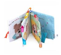 TOYANDONA Baby Cloth Book Educational Fabric Book for Toddlers and Infants, Washable Tear-resistant Puppy Design Soft Sensory Learning Toy for Early Development and Travel