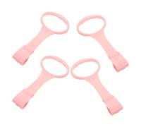 TOYANDONA Baby Crib Pull Ring and Learning Standing Pull Ring for Toddlers Pink Soft Safety Grip Toys for Early Walking Training 2 Pairs