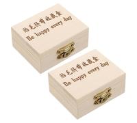 TOYANDONA Baby Keepsake Boxes Sturdy and Easy Maintenance Wooden for Fetal Hair 2 Set with Elegant Decorative Design and Umbilical Cord Storage Memory Containers for Displaying in Nursery
