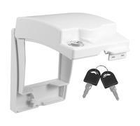 TOYANDONA Baby Safety Outlet Outlet Cover - Lockable Waterproof Socket Protector with 2 Keys, Child Proof Electrical Plug Cover for Home, Bathroom, Kitchen & Outdoors (White)