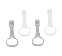 TOYANDONA Baby Standing Safety Rings 4pcs Set Portable Pull-up Assist Tools for Toddlers Crib Hanging Rings in Gray and White for Learning to Walk and Play