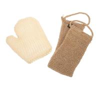 TOYANDONA Back Scrubber for Effective Skin Cleansing Jute Exfoliating Body Scrubber Glove Towel, Portable Dual-Sided Back Washer for Bath and Shower
