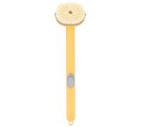 TOYANDONA Back Scrubber for Shower Yellow Long Handle Bath Brush with Exfoliating Feature and Hole Design for Full Body Cleaning and Stress Relief