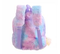 TOYANDONA Backpack Polyester and Plush Material, Versatile Design Rainbow Unicorn with Moderate Capacity, Purple Lovely Unicorn Shape Shoulder Bag Suitable for Shopping and Travel
