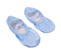 TOYANDONA Ballet Shoes Satin Pointe Slippers Lightweight Flexible Ballet Flats for Women with Non Slip Sole Comfortable Practice and Performance Dance Shoes Sky Blue