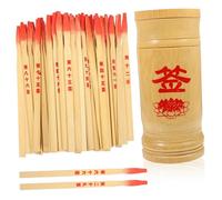 TOYANDONA Bamboo Chinese Divination Game Sticks Set 100 Fortune Telling Sticks with Bucket for Traditional Fortune Telling Rituals and Games
