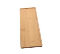 TOYANDONA Bamboo Plant Tray Rectangular Raised Edge Saucer for Indoor Outdoor Planters Durable Hardwearing Bamboo Multipurpose Holder for Tabletop Patio Garden Tea Serving