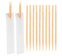TOYANDONA Bamboo Toothpicks Individually Wrapped Bulk Pack, Polished Single-Ended Wooden Picks with Kraft Paper Wrap, Hygienic Dental Sticks for Restaurant, Travel, and Home Use
