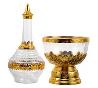 TOYANDONA Baptism Holy Water Drip Bottle Ethnic Artistic Buddhism Cup for Home Spiritual Blessings and Smudge Ceremony Rituals