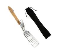 TOYANDONA Barbecue Tong and Cooking with Ergonomic Handle Anti-Skid Hollow Design Oil Draining Function and Portable Storage Bag for Outdoor BBQ and Grill