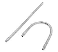 TOYANDONA Base Gooseneck External and Design Quick with Thread, Release 2pcs Flexible Light Pole Arm Accessories Iron Material, Easy to Adjust Lighting Angle, Silver Colour for Spotlight