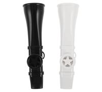 TOYANDONA Beginner-Friendly Portable Kazoos 2Pcs Set - Plastic Black and White Instruments with Lanyard, Suitable for and Adults for Music Practice and Events