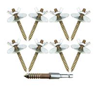 TOYANDONA Bird Cage and Not Easy to Deformation Super Compressive Resistance Screw Kit with Gaskets and Wood Perch Screws for Birdcage Accessories and Outdoor Aviary Use