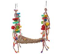 TOYANDONA Bird Cage Hammock for Parrots Chewing Climbing Activity Swing Easy Installation with Hooks for Parakeets Budgies Promotes Exercise Mental Stimulation