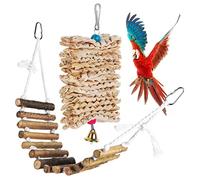 TOYANDONA Bird Suspension Bridge Hanging Bridge Straw Cornflakes Skewers Chew for Cockatiels Budgies Birds Easy to Install Fun Playground for Parrots