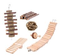 TOYANDONA Bite Resistant Eight Chinchilla Ladder Set Self Teasing Accessory for Hamsters Guinea Pigs and Pets Durable Material for Long Term Fun Engaging Pet Activity for Natural Play