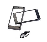 TOYANDONA Black Curved Humbucker Frame for Electric Guitar 2pcs Metal Mounting Ring Compatible Musical Instruments Sturdy Design for Secure Pickup Installation
