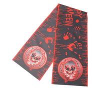 TOYANDONA Black Polyester Halloween Table Runner with Bloody Handprint Pattern Classic Halloween Style Table Cover Decor and Festivals 180x35cm Creative Festival Tablecloth