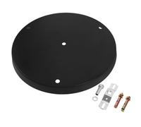 TOYANDONA Black Round Ceiling Medallion for Light Fixtures Triple Pendant Canopy with Metal Plate Modern Decorative Ceiling Cover for Chandeliers and Fans for Dining Lighting