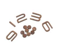 TOYANDONA Black Walnut Wooden Clock Numbers Kit for DIY Wall Clock Small Arabic Numerals with Round Dots Solid Wood Dial for Home and Office Decoration Clear Display Accessories