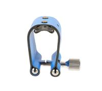 TOYANDONA Blue U-shaped Soft Leather Alto Saxophone Reed Clip Sax Head Fastener for Professional Saxophonists Easy Installation Replacement Accessory