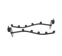 TOYANDONA Board with Hooks Groove 2pcs Flute Black Iron Hanging Holders Easy to Install Wall-mounted Hangers for Flute Display Stand for Displaying and Interior Decor