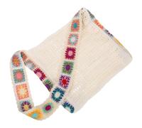 TOYANDONA Bohemian Crochet Beach Tote Bag Lightweight Knitted Shoulder Bag for Women Summer Vacation Party Shopping Spacious Mesh Handbag