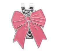 TOYANDONA Bowknot Golf Cap Clip with Ball Marker Lightweight Visor Holder for All Hat Styles Stylish Pink Golf Accessory Enhancing Precision and Comfort the Course
