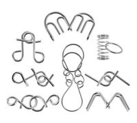 TOYANDONA Brain Teaser Puzzle Set 8Pcs Metal for Elderly with Alzheimer’S, Sensory and Mental Stimulation Activities at Home